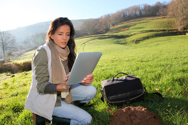 Woman scientist and environmental issues